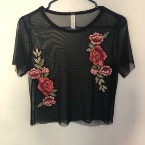 Sheer crop top NWOT